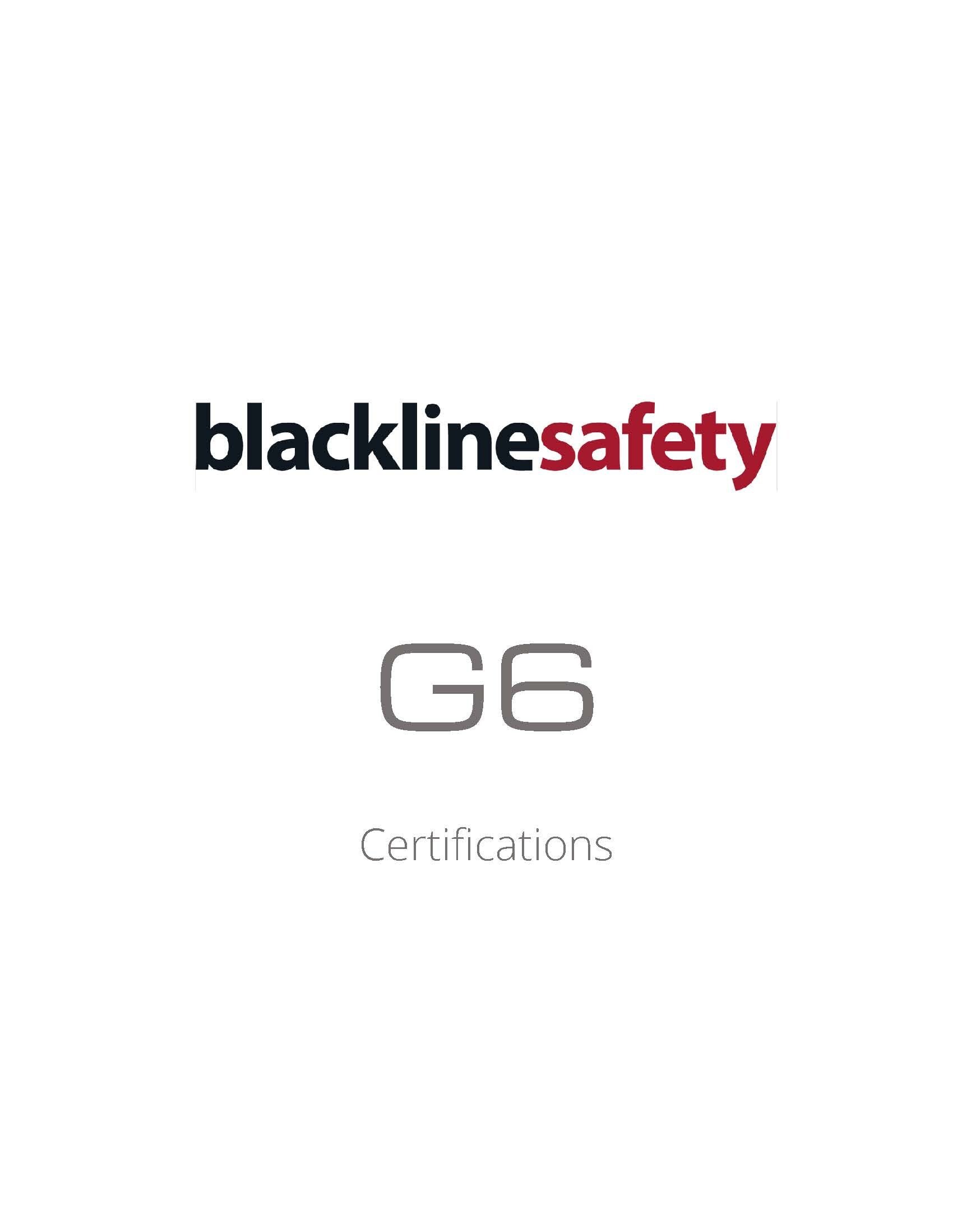 G6 Certification Cover Page
