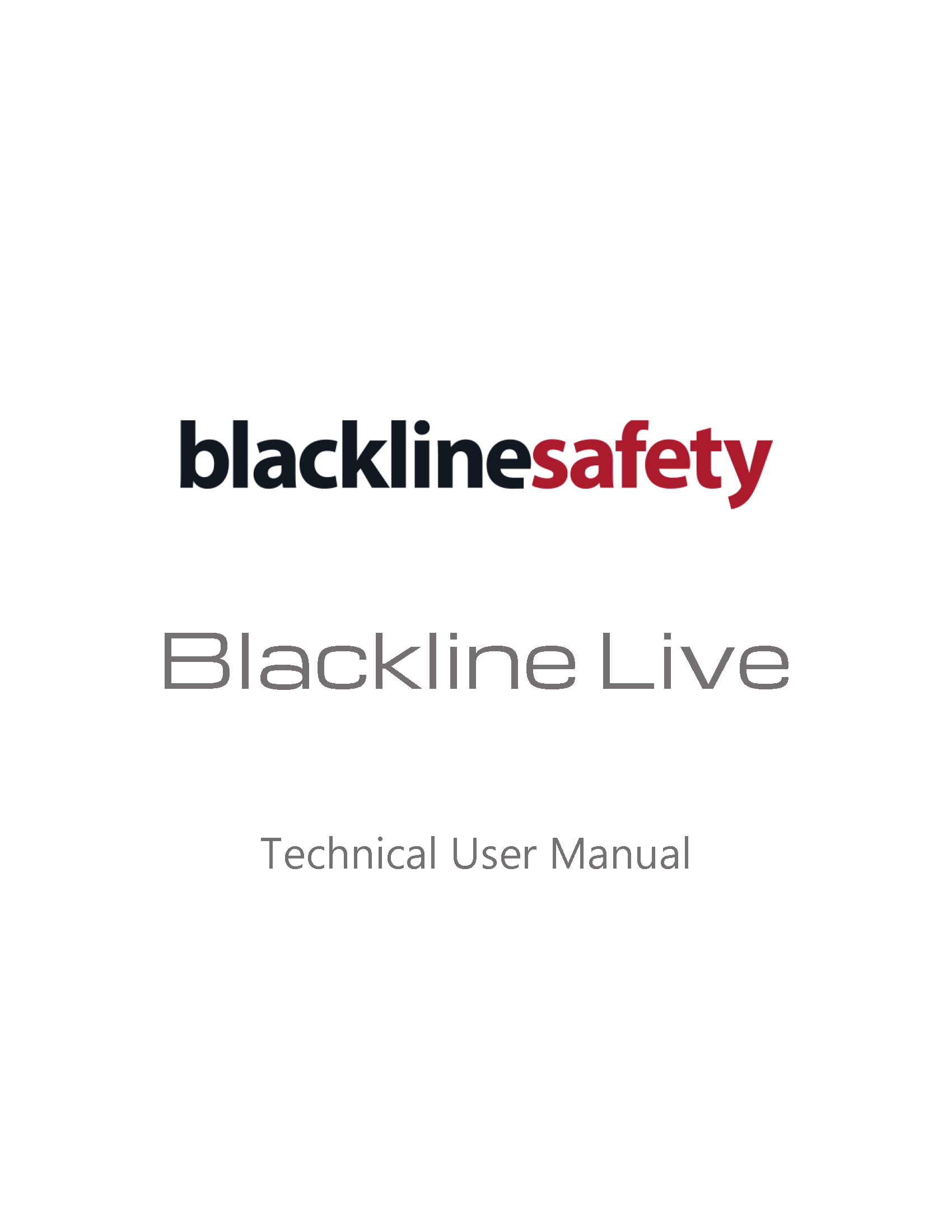 Blackline Live Technische Gebruikershandleiding Cover