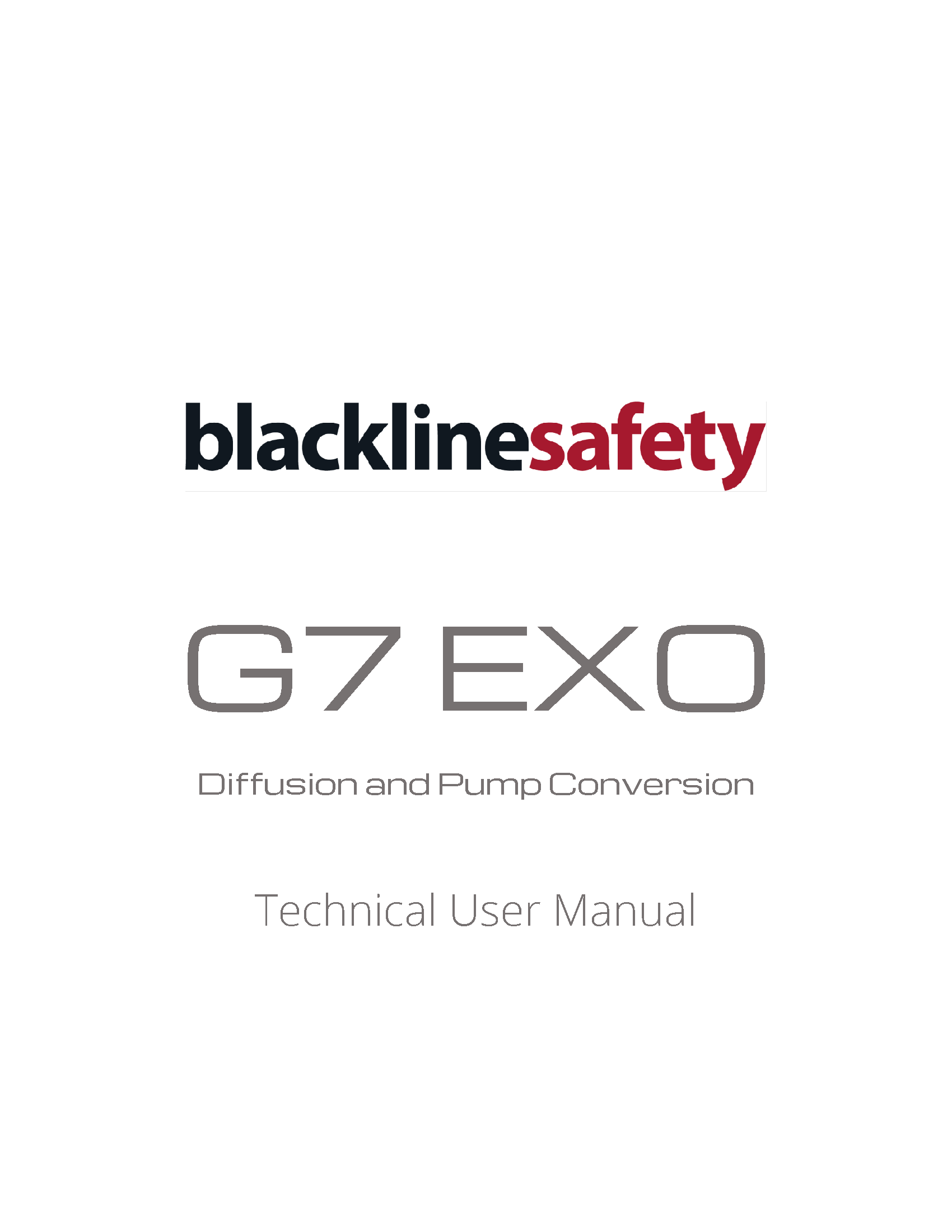 G7 EXO Pomp en Diffusie Conversie Technische Gebruikershandleiding Cover